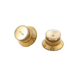 Gibson Top Hat Knobs w/ Gold Metal Insert (Aged Gold)(4 pcs.)