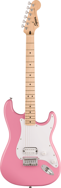 Squier Sonic® Stratocaster® HT H, Maple Fingerboard, White Pickguard, Flash Pink