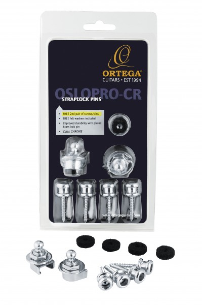 Ortega OSLOPRO-CR Straplocks Chrome