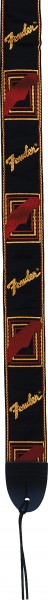 Fender Gurt Monogramm Logo black/yellow/red