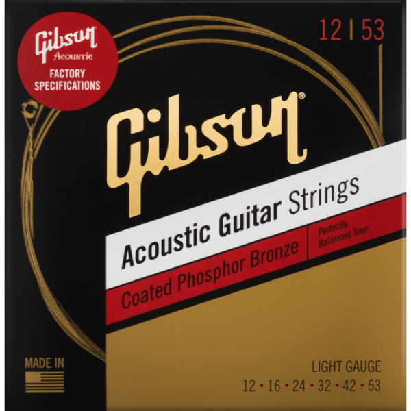 Gibson Coated Phosphor Bronze Acoustic Light Gauge 12er