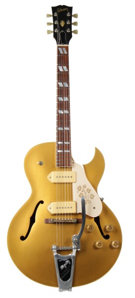 Gibson ES-295 Reissue Electric Guitar Bullion Gold Finish 1990 (second hand)