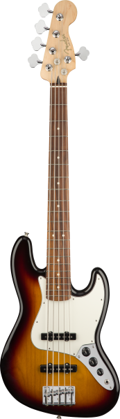 Fender Player Jazz Bass® V, Pau Ferro Fingerboard, 3-Color Sunburst
